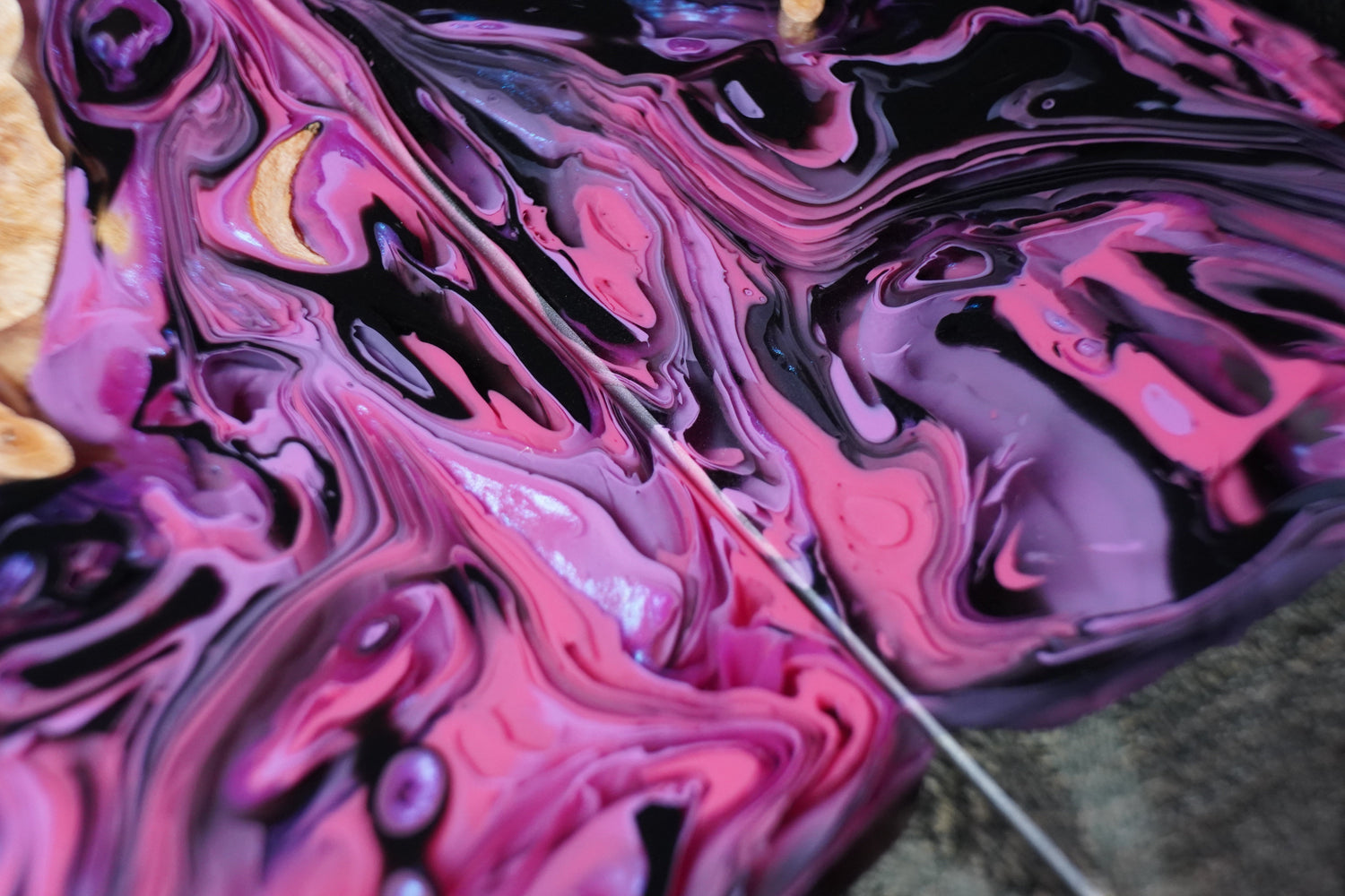 close up view of Hybrid Knife Scales