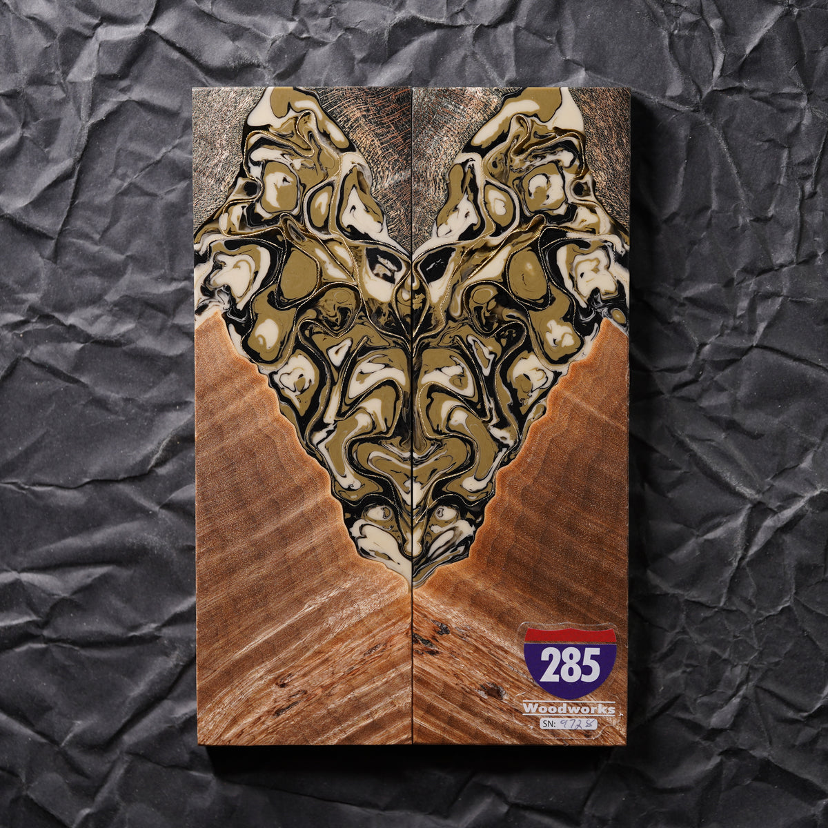 Maple Burl | Brass Mesh