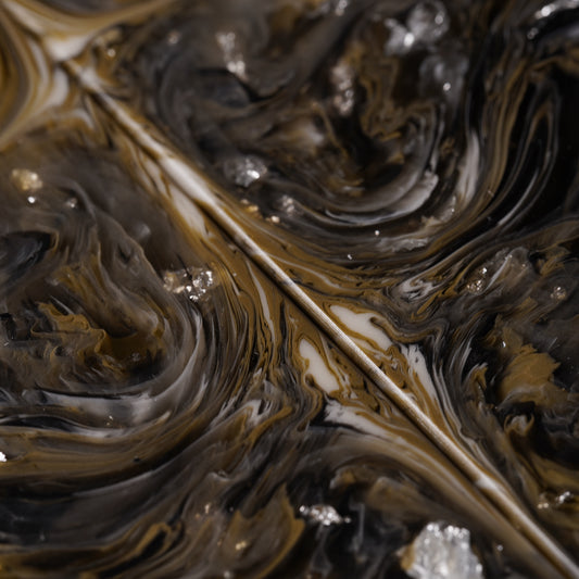 Cast Resin | Silver Leaf