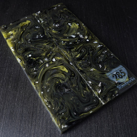 Cast Resin | Silver Leaf